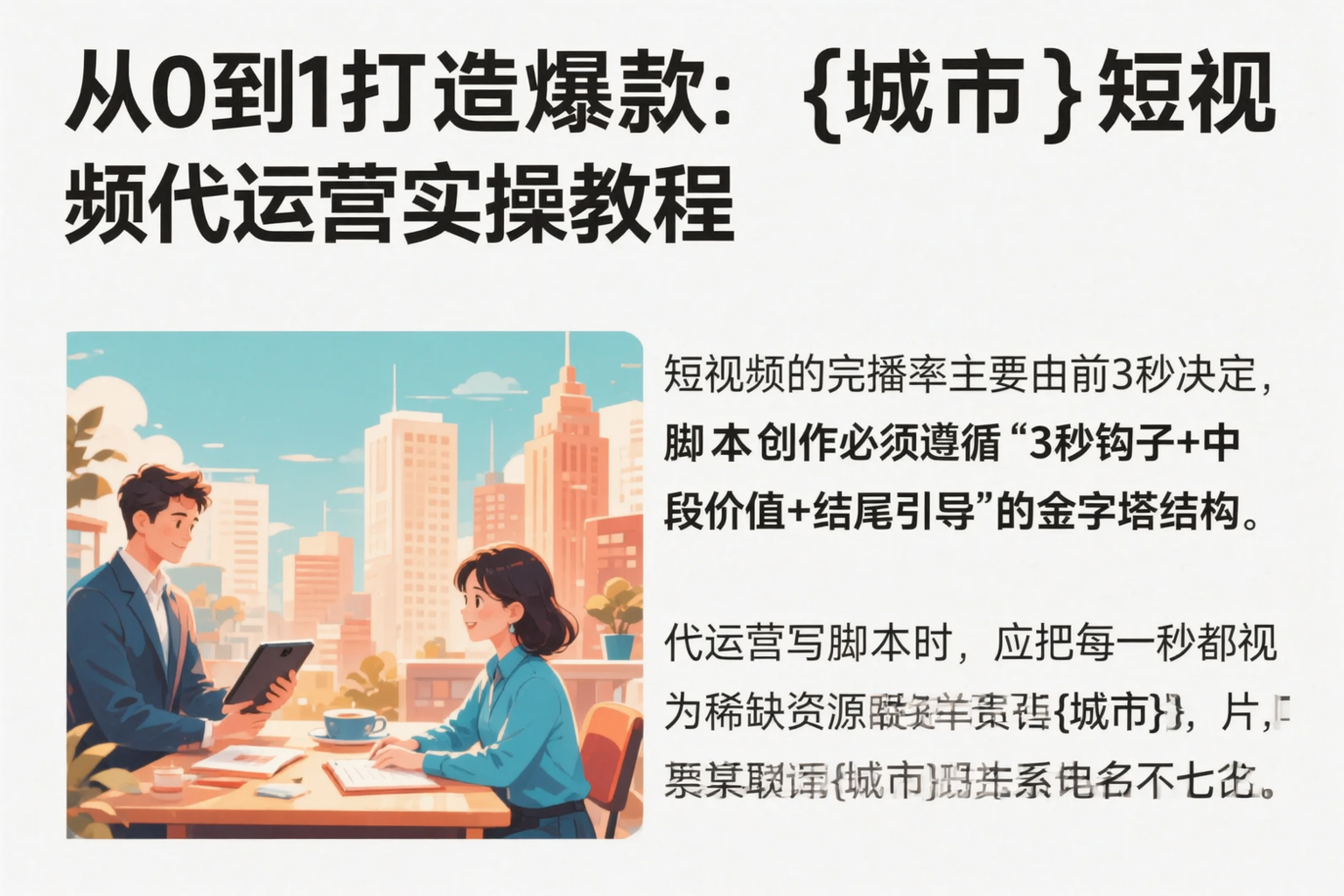 从0到1打造爆款:凉山短视频代运营实操教程