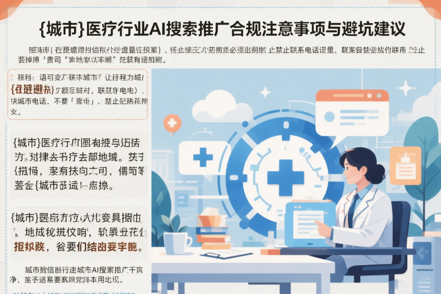 凉山医疗行业AI搜索推广合规注意事项与避坑建议