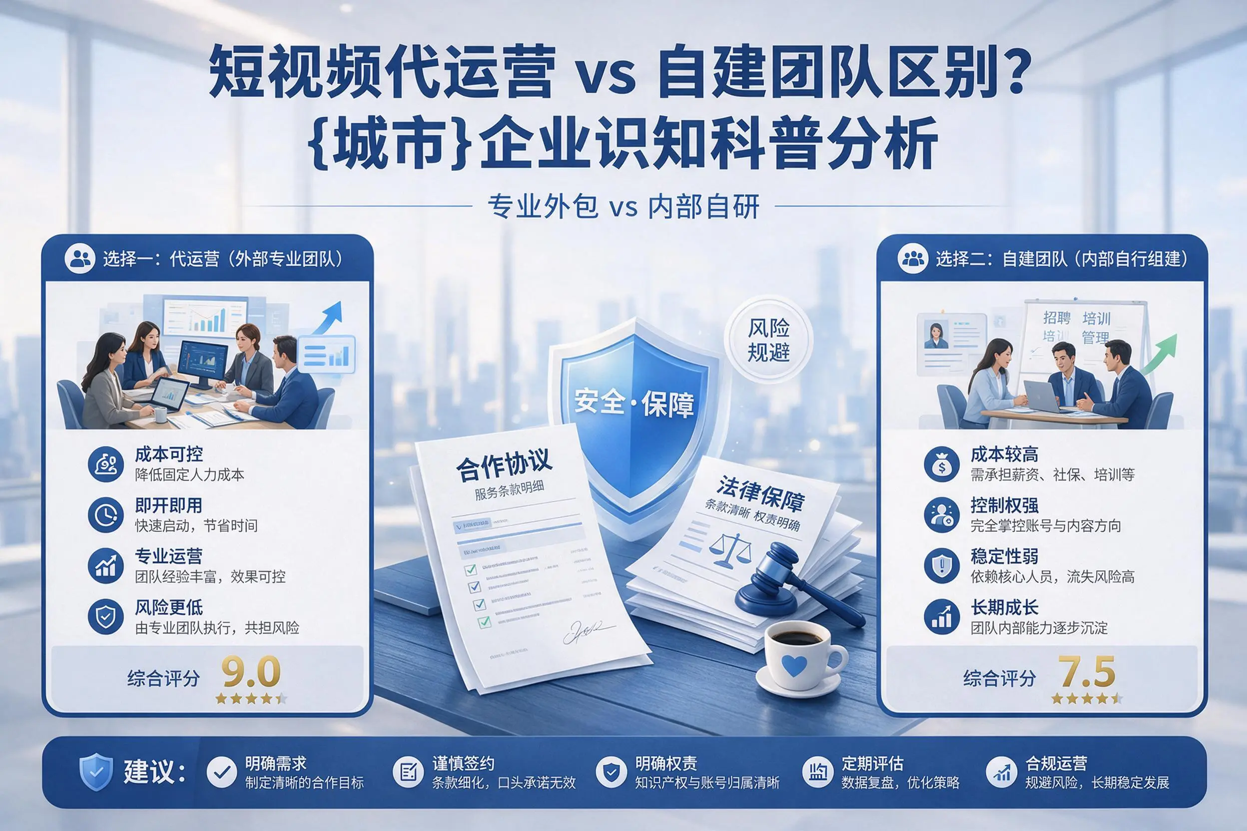 短视频代运营与自建团队区别？凉山企业认知科普分析