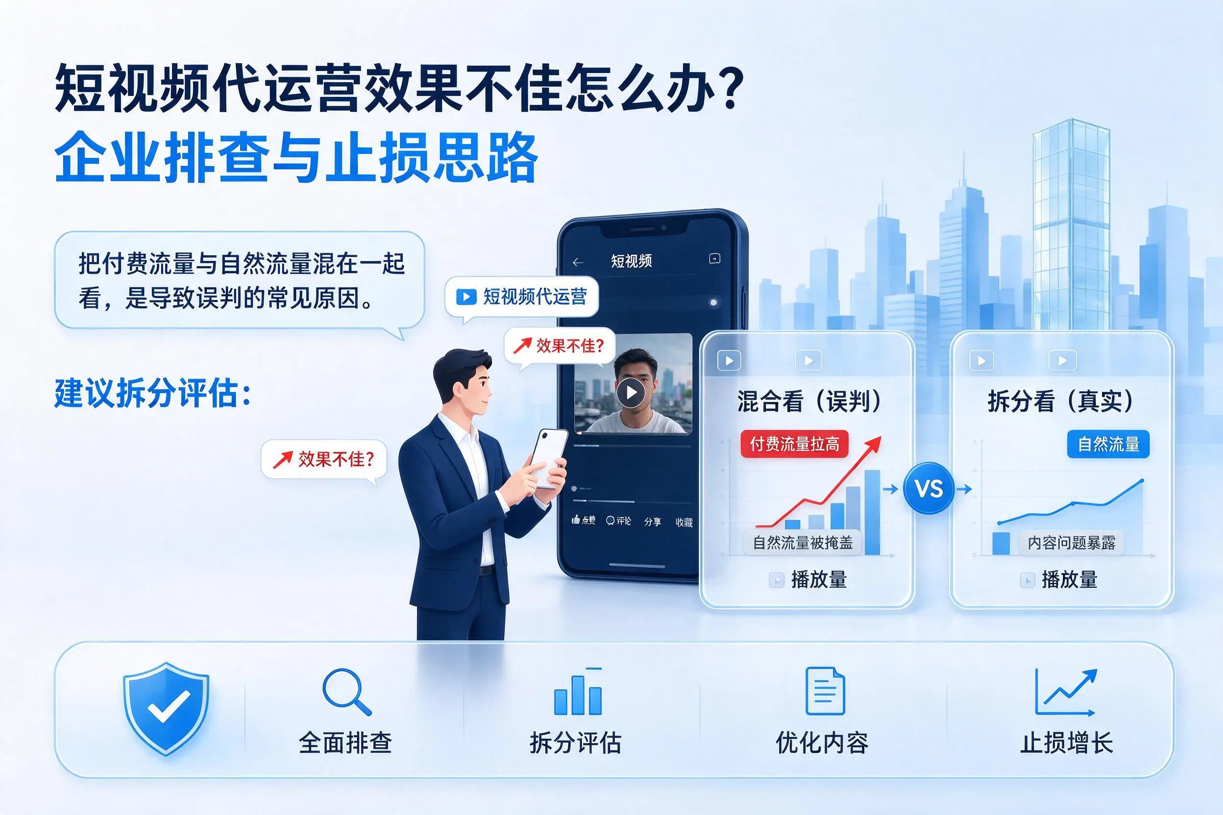 短视频代运营效果不佳怎么办？凉山企业排查与止损思路