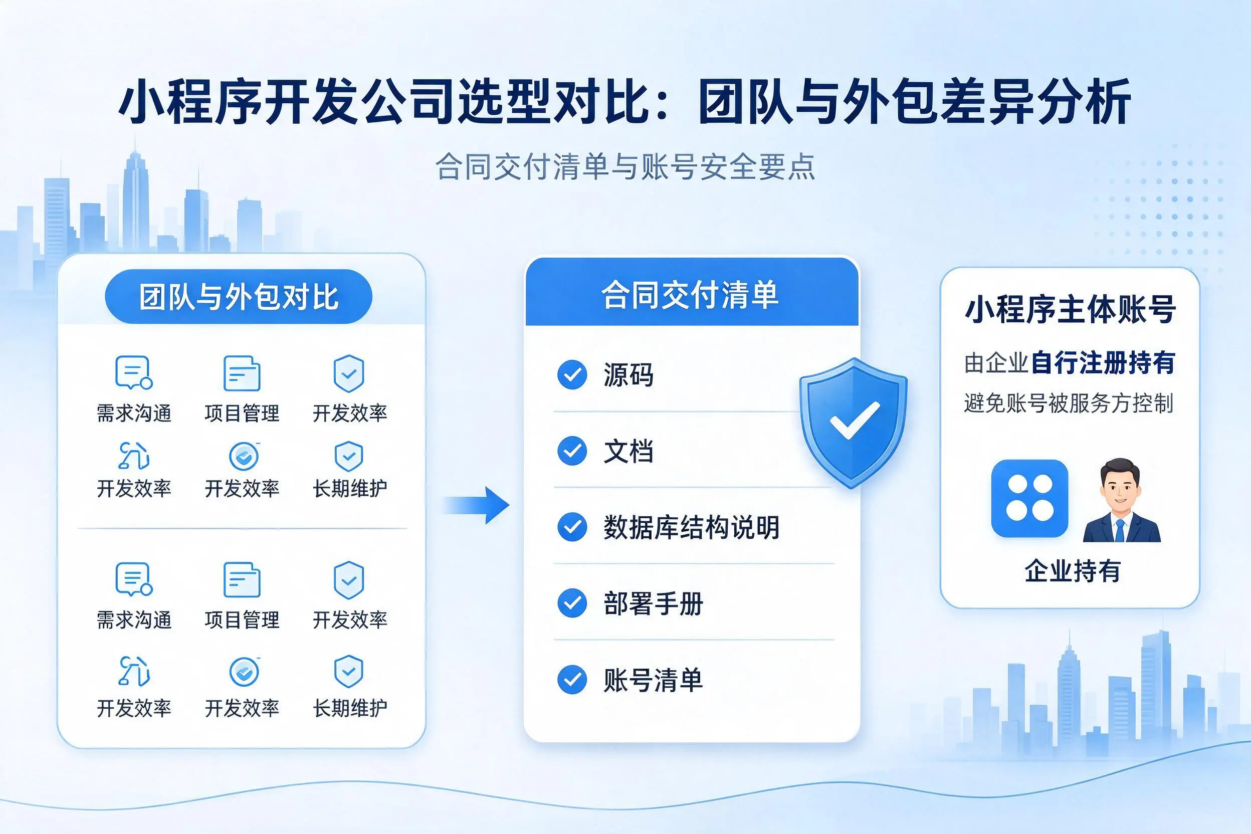 凉山小程序开发公司选型对比:团队与外包差异分析