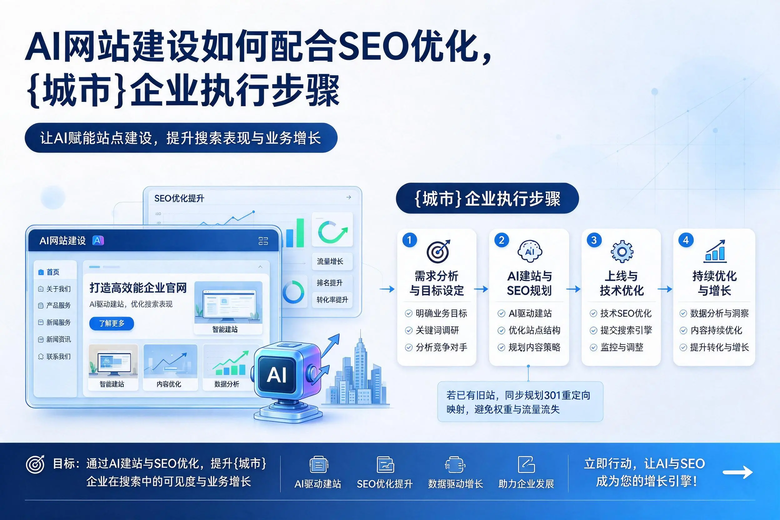 AI网站建设如何配合SEO优化，凉山企业执行步骤